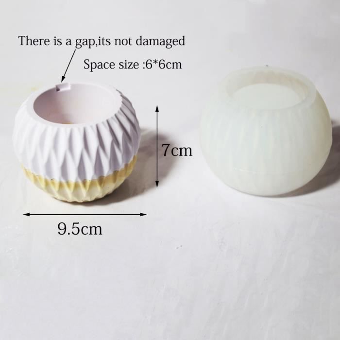 Moule En Silicone Pour Résine époxy - Forme Pot De Fleurs / Bol Rayé - DIY Déco - Réutilisable