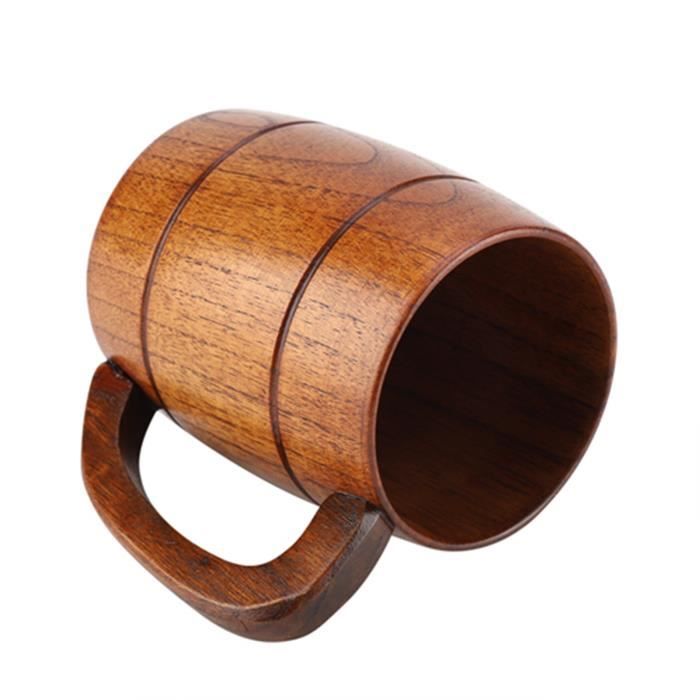 Chope à Bière En Bois Premium 20 Oz - Motif Cotte De Mailles Celtique - Artisanale - Idéal Vin