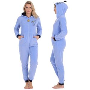 Pyjama Combi-short En Polaire Pilou Pilou Pour Femme – Taille S Bleu – Déguisement Douillet Et Fun