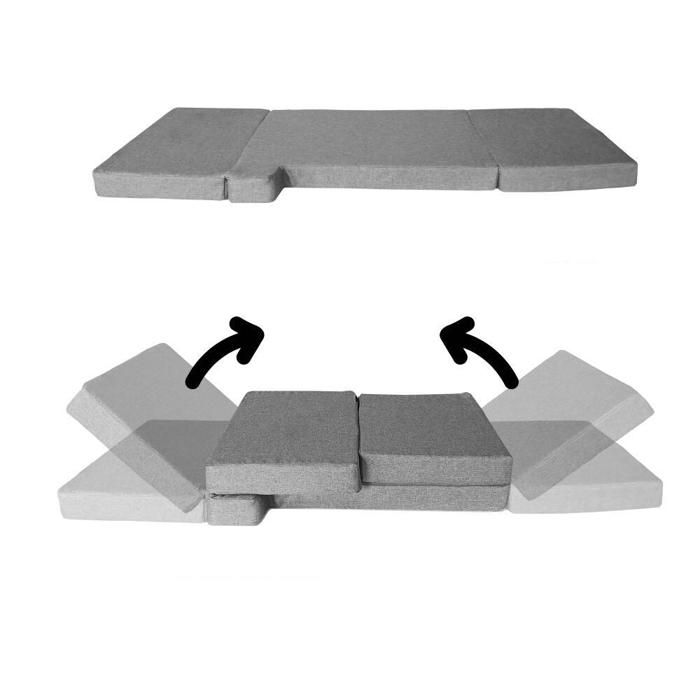 Matelas Pliable VW T4 T5 T6 California – Noir 194x114 Cm – OMAC