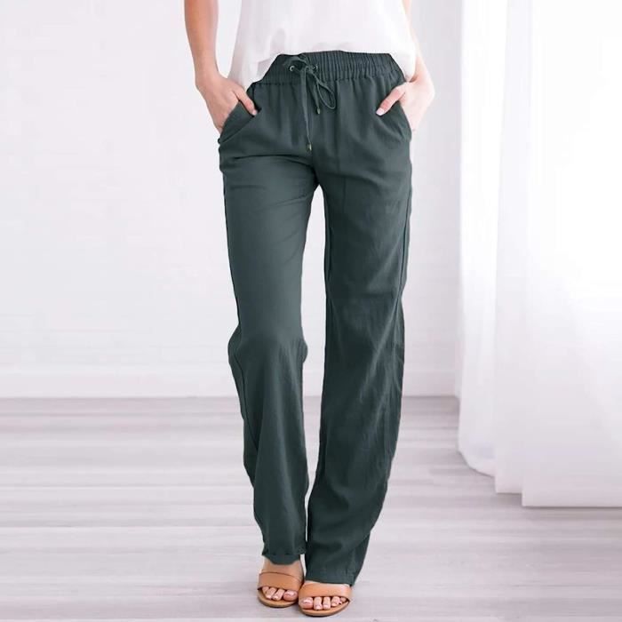 Pantalon Fluide Femme Et Pantalon Lin Femme Et Chic et Elegant