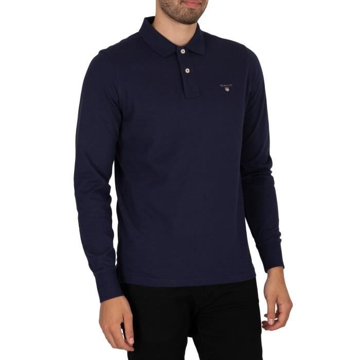 Polo gant discount manche longue