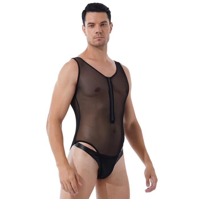 YOOJIA Maillot de Corps Homme Body Transparent V tements de Nuit