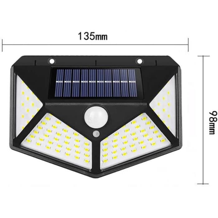 Lampe Solaire Extérieur 【Version Améliorée 2 Pack】100 LED 2200