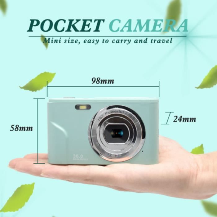 Mini Appareil Photo Porte-clés 1080p – Écran 0,96", Carte 32 Go Incluse – 4 Filtres, Flash LED – Connectivité USB-C – Cadeau Gadget