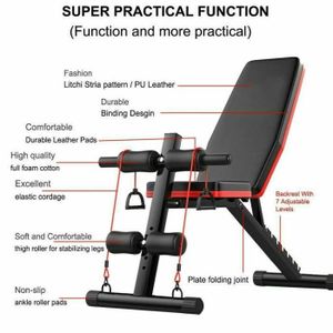 Banc de Musculation Multifonctions pour entra/înement Complet du Corps arteesol Banc de Musculation Pliant Banc de Musculation avec Poids