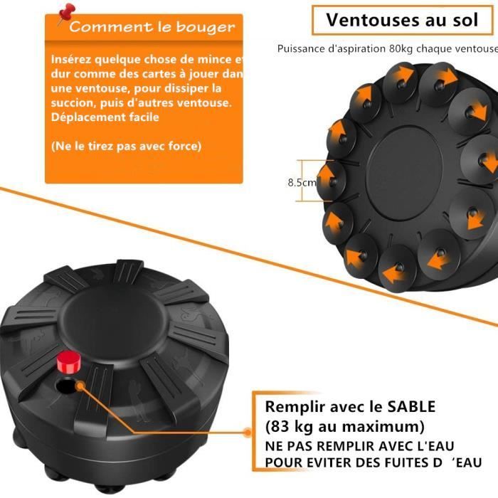 Sac De Frappe Sur Pied 175cm - Boxe, MMA, Fitness - Gonflable Avec Base à Eau/Sable - PVC Renforcé