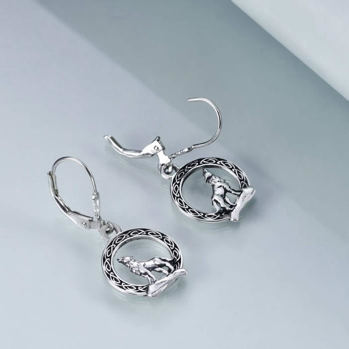 Très rares boucles d'oreilles nuumite nuummite en argent sterling du Groenland - France