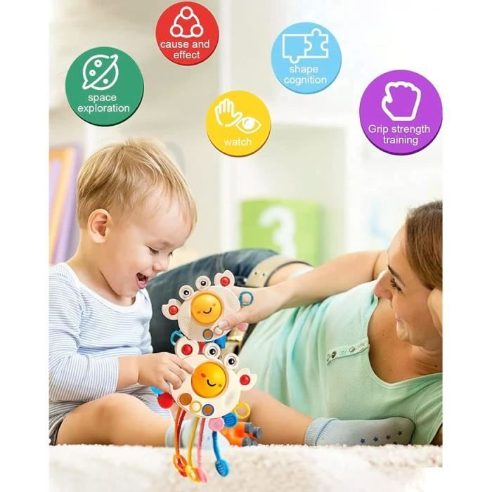 Jouet Bebe 1 2 Ans, Montessori Sensoriel Jeux pour Bébé 12 18 Mois