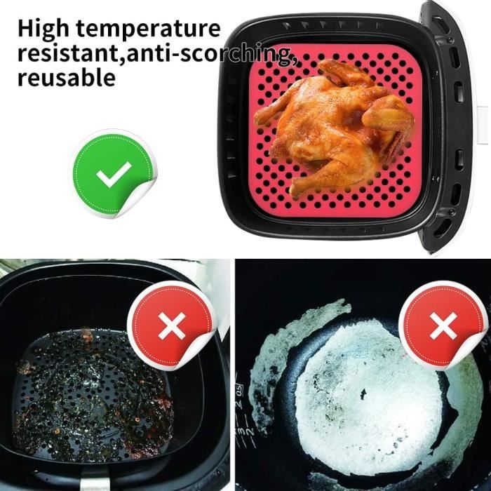 2 Pièces Réutilisables En Silicone Airfryer Liners Pour Ninja Dz201 2 Pièces Réutilisables En Silicone Airfryer Liners Pour Ninja Dz201