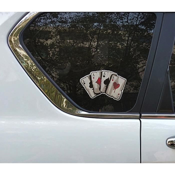 Autocollant Sticker pour auto moto Tuning Casque…motif : cartes a jouer  15.2CM x 9.8CM - Cdiscount Auto