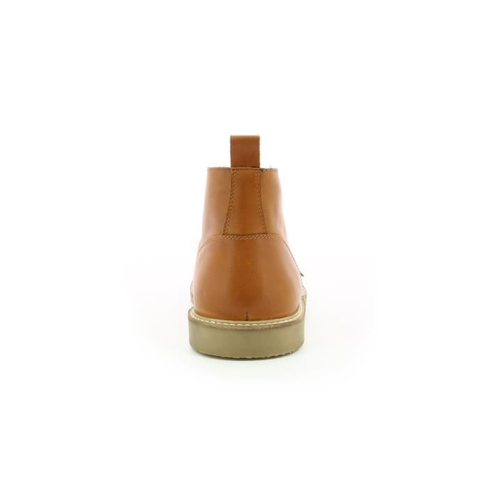 Bottillon Homme en Cuir Camel Kickers Tyl Fermeture Lacets Hauteur Moyenne Camel Cdiscount Chaussures