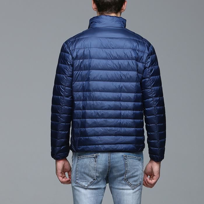 Doudoune MISSMAO Legere Homme Fermeture Eclair Sportif Manches Longues Down Jacket Printemps ou Automne Bleu 2 Bleu 2 Cdiscount Pret a Porter