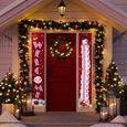 1 paire de rideaux de porte décoratifs de Noël banderole - banniere - guirlande (hors noel) articles - decoration de fete-3