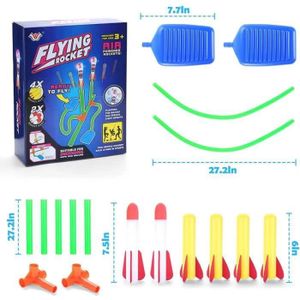 Abaodam Lot De 6 Lanceurs De Fusées à Pédale – Fusées En Mousse Souple Pour Jeux Extérieurs