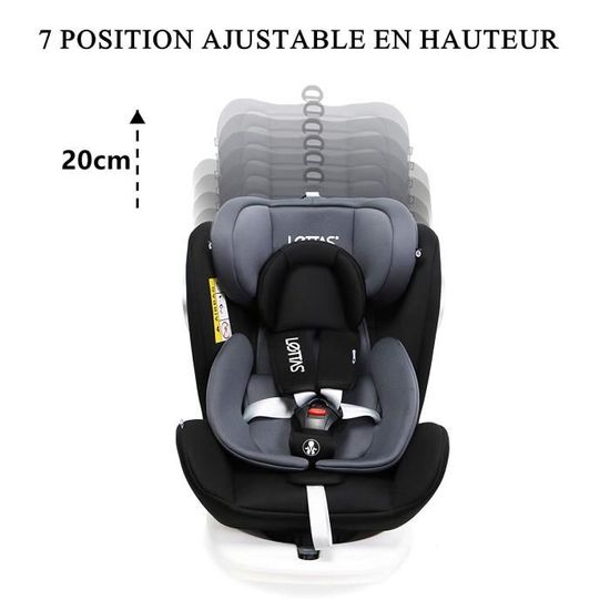 siege auto dos route pivotant