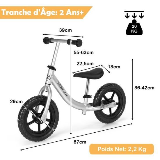 COSTWAY Draisienne Vélo d'Equilibre 