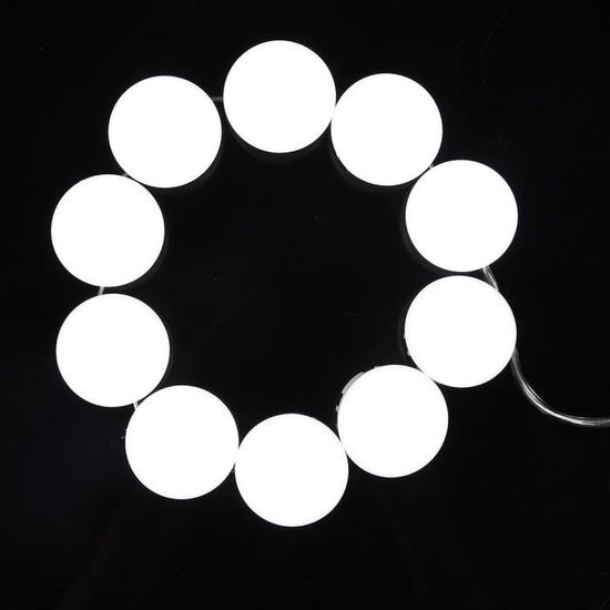 Lampe De Miroir Portable 4 Ampoules LED - Installation Facile Avec Ventouses, Idéale Maquillage Et Coiffeuse