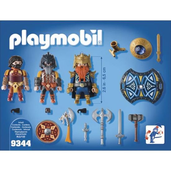 Playmobil 9344 Knights Roi Des Nains Achat Vente Univers Miniature Cdiscount Et sur la première bataille entre les chevaliers du lion. playmobil 9344 knights roi des nains