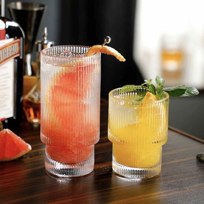 Lot De 6 Verres Carrés En Verre Borosilicate 400 Ml - Transparents, Résistants Au Choc - Pour Eau, Bière, Cocktails