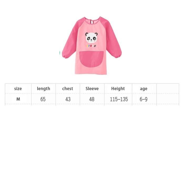 Tablier Ecole Maternelle Tablier Enfant 3-8 Ans Panda Noir – Imperméable Manches Longues Avec Poche – Peinture, Cuisine, Activités Créatives – QOWIJEX Tablier Ecole Maternelle Tablier Enfant 3-8 Ans Panda Noir – Imperméable Manches Longues Avec Poche – Peinture, Cuisine, Activités Créatives – QOWIJEX