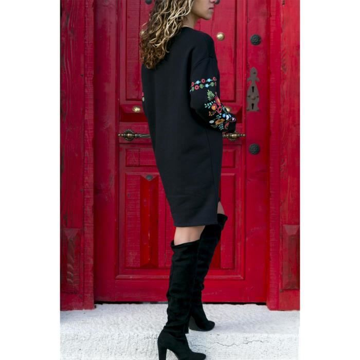 Pull loose noir femme deals