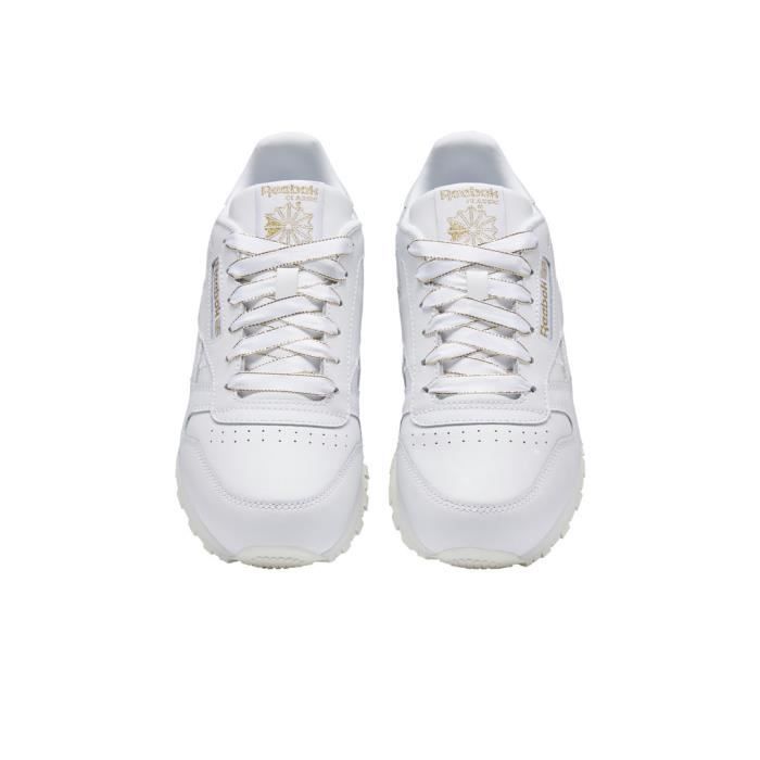 Basket Reebok CLASSIC LEATHER Junior ZZYSH Blanc Cuir Enfant Lacets Blanc Cdiscount Chaussures