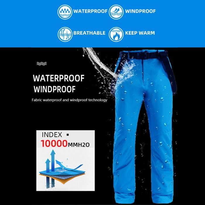 Pantalon de Ski en Jean bretelles Denim pour homme coupe vent