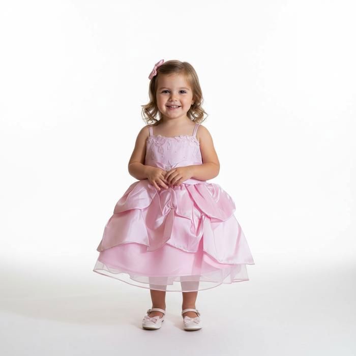 Robe Bébé Fille été - Taille 6 Mois (68) - Rose à Volants - Marque Kiabi - Occasion Très Bon état