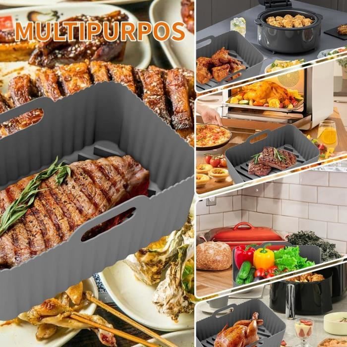 Accessoire Air Fryer, Paquet De 2 Moule Air Fryer Pour Ninja Foodi Af300Eu Dual  Zone Airfryer 7,6L - Sans Bpa & Lave-Vaissell[H1218] - Cdiscount  Electroménager