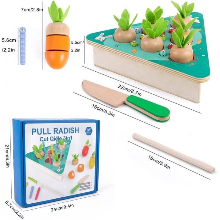 Jouets Montessori en Bois 3 Ans Enfant, Jouet Éducatifs Enfant Jeux