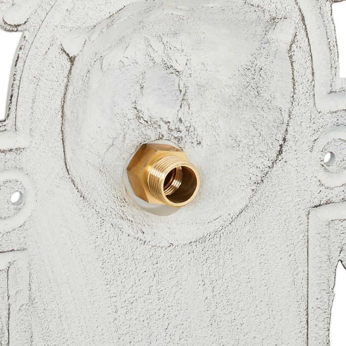 Relaxdays Fontaine extérieure de Jardin, Robinet, Design nostalgique, H x L x P : 42 x 24,5 x 11,5 cm, Blanche