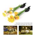 XIXIYAN Lampe de lumières de fleurs de jonquille à énergie solaire extérieure LED 4 pour décoration de jardin Patio-0