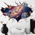 1 pièces 3D Planète Sticker Mural Étanche Art Mural Autocollant Univers Étoile Papier Peint Enfants chambre Maison Plafond décorat-0