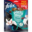 FELIX Party Mix Saveur de L'Océan : Saumon, Colin, Truite - 200g - Friandises pour chat-0