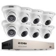 Kit Vidéosurveillance Extérieure 8pcs 1500TVL Caméra de Surveillance et 8CH DVR 720P Sans disque dur Maison Sécurité CCTV-0