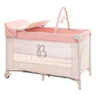 BEBELISSIMO - Lit parapluie bébé - lit pliant - dès la naissance - Fais dodo - table à langer et jouets - rose