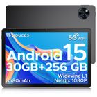 Tablette tactile DOOGEE U11 PRO Android 15 Unisoc T7200 Batterie 8580mAh 11 pouce ips 90Hz, 30Go + 256 Go Widevine L1 WiFi6 - Noir