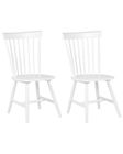 BELIANI Lot de 2 chaises de salle à manger en bois blanc BURGES