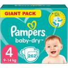 PAMPERS BABY-DRY TAILLE 4 262 COUCHES (9-14 KG)