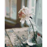 Peinture par numéro Figured Art Fleur blanche 40x50 cm Multicolore