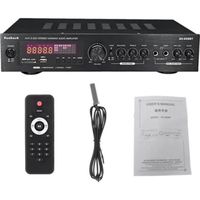 S- Amplificateur HIFI 2000W 220V Amplificateur de puissance Audio BT Stéréo USB SD FM LED