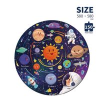 Puzzle Système Solaire Enfant 3-8 ans 150pcs - KAKOO - Planètes Astronaute Bleu - Science Espace