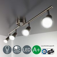plafonnier LED 4 spots orientables, 4X3W, GU10, IP20, spots plafond LED salon salle à manger chambre lumière blanche chaude