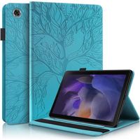 Coque pour Samsung Galaxy Tab A9+-A9 Plus 2023 11.0", Étui Housse de Protection en Cuir PU, avec Support,Arbre de vie bleu