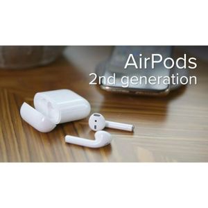 CASQUE - ÉCOUTEURS Écouteurs sans fil Apple AirPods 2e génération et 