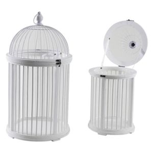 Cage Oiseaux Bois Decorative