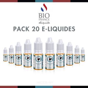 LIQUIDE Pack 20 E-liquides Le Booster Français Nicotine