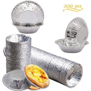 Feuille d/'aluminium jetable 50X cuisson oeuf de gâteau muffin tartes moule Meill