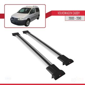 BARRES DE TOIT Compatible avec Volkswagen Caddy 2003-2010 Barres de Toit FLY Modèle Railing Porte-Bagages de voiture GRIS